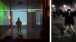 Left: Ahmed Basiony, Documentation of 30 Days of Running in the Place, February–March 2010, Palace of the Arts Gallery, Opera House Grounds, Cairo, Egypt. Right: Ahmed Basiony, 28 of January (Friday of Rage) 6:50 p.m., Tahrir Square.