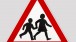 Children crossing sign, designed by Margaret Calvert and Jock Kinneir for the Ministry of Transport, 1964