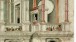 Albrecht Durer, Detail of Parts of the Southern Front and the North-Facing Courtyard Façade of the Nuremberg City Hall, c.1530. Watercolour mounted on canvas. 38 x 100.5 cm.