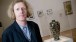 Grayson Perry with Spirit Jar, at opening of Transmitter/Receiver at the Lightbox Gallery, Woking
