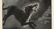 Holmes and Watson see the ghostly hound, 'outlined in flickering flame', Hound of the Baskervilles