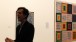 Ralph Rugoff, Director of the Hayward, in front of some exhibits