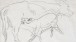 Jankel Adler, Calf Suckling (1940s), pencil drawing. From the Aukin Collection 19.5x33.5cm