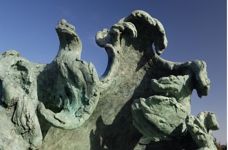 Maggi Hambling, Rearing wave (detail), bronze, 2009, 9 x 15 x 5.5 feet