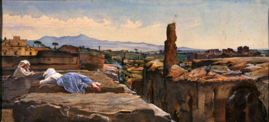 George Howard, A View within the Baths of Caracalla, Rome. Private Collection