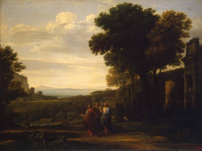 Claude Lorrain, Landscape with Christ on the Road to Emmaus, from the collection of Catherine the Great