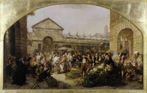 A scene from Dickens' London: Phoebus Levin, Covent Garden Market. 1864