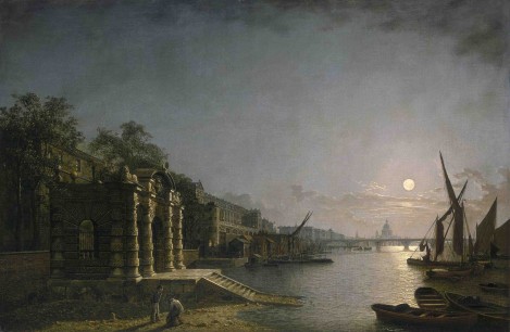 A scene from Dickens' London: Henry Pether, York Water Gate and the Adelphi from the RIver, 1845-60