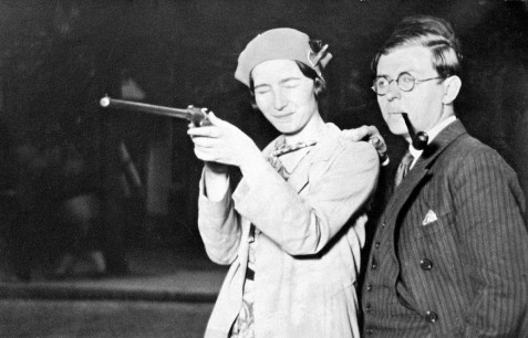 Simone de Beauvoir, Jean-Paul Sartre Photo-shot, fairground at Porte d’Orléans, Paris, June 1929