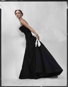 Erwin Blumenfeld, Evelyn Tripp in a  Dior Sargent dress - a variant of a photo that appeared in American Vogue, November 1949