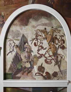 Stanley Spencer, Dug Out (or Stand-to), Stanley Spencer at Sandham Memorial Chapel © National Trust/John Hammond