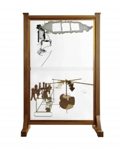 Marcel DUchamp, The Bride Stripped Bare by Her Bachelors, Even (The Large Glass), (1991–2 replica of 1915–23 original. Modena Museet Stockholm