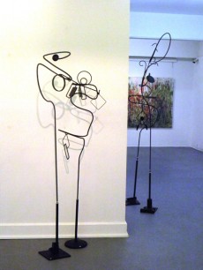 Menthe Wells, Figurative Form in Calligraphic Line Sculpture