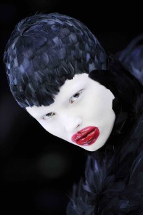 A. McQueen, Duck feather dress The Horn of Plenty AW 2009-10. Model: Magdalena Frackowiak represented by dna model management New York.  Image: firstVIEW