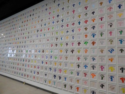 Martin Creed, Work No.1000 (2009-10) Broccoli prints, various paints on card. Photo: Rosalind Ormiston