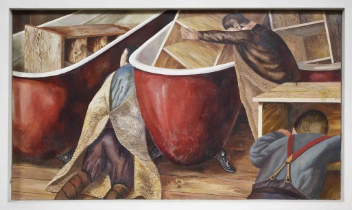 Stanley Spencer, Washing Lockers, Stanley Spencer at Sandham Memorial Chapel © National Trust/ John Hammond