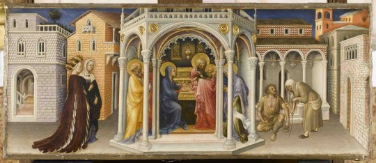 Gentile da Fabriano (c. 1370-1427), Presentation of Jesus in the Temple, 1423 tempera and gold on wood, 26.7 x 62.5 cm Paris, Musée du Louvre, Département des Peintures, inv. 295