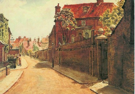T M Rooke, watercolour of Hogarth's House, 1897