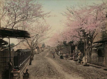 Artist unknown. View of a Road with Wooden Houses on the Hill of Noge, near Yokohama, circa 1900. Favrod Collection