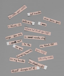 Cut up lyrics for Blackout from Heroes (1977)  The David Bowie Archive 2012 Image  courtesy VA Images