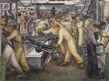 Diego Rivera, Detroit Industry, south wall (detail), 1932–3, fresco. Detroit Institute of Arts