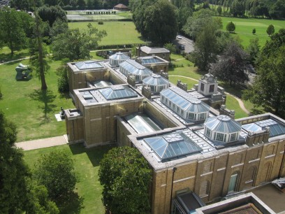 An aerial view of the Dulwich Picture Gallery. Courtesy, The Dulwich Picture Gallery, London