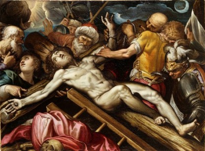 Ferrau Fenzoni (1562-1645), Christ Nailed to the Cross, oil on canvas, 106x145cm