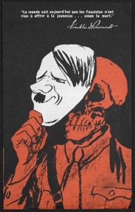 Franklin Roosevelt’s message to young people (illustrated with Hitler mask and skull) O.W.I. (Office of War Information, USA) USF. 4, 1942 © Crown copyright