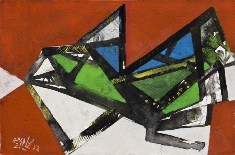 Ganesh Haloi, Untitled (2012), gouache on paper 6.75 x 10.5 ins