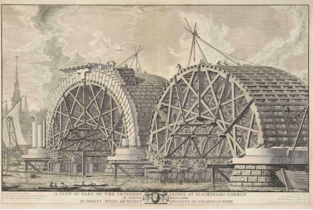 Giovanni Battista Piranesi (1720–78) A View of Part of the Intended Bridge at Blackfriars Etching and engraving, made in 1766 © Museum of London
