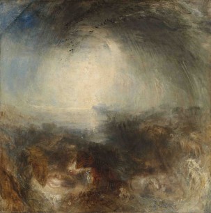JMW Turner,  Shade and Darkness - the Evening of the Deluge exhibited 1843  © Tate