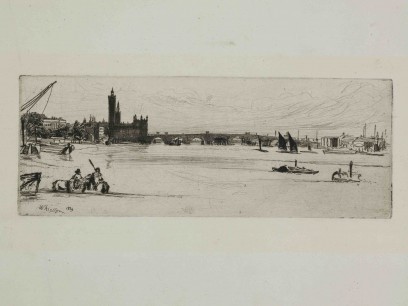 James Abbott McNeill Whistler (1834–1903) Old Westminster Bridge Etching, made in 1859 © James Abbott McNeill Whistler/Museum of London