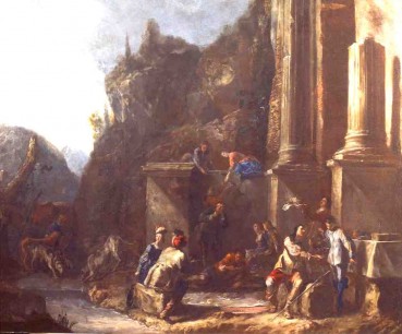 Johann Heinrich Schonfeld (1609–84)- The Rest After the Hunt- oil on canvas- 125x148cm