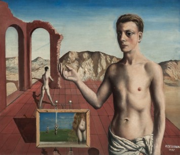 Paul Delvaux, Le récitant (1937), Oil on canvas, 70x80 cm © Paul Delvaux Foundation, Belgium