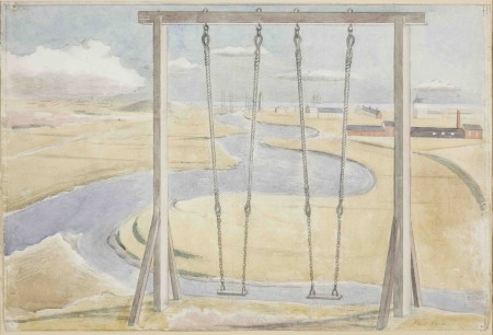 Paul Nash, River, 1932. Watercolour, bodycolour, pencil on paper, 38.1x55.9cm. Courtesy Piano Nobile
