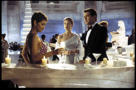 Jinx (HALLE BERRY), Miranda Frost (ROSAMUND PIKE) and James Bond (PIERCE BROSNAN) meet in the Ice Palace. © 2002 Danjaq, LLC and United Artists Corporation. All rights reserved.