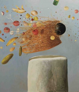 Julio Larraz, Rules of Engagement 2014, Oil on Canvas, 213 x 183 cm