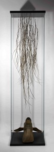  Jayne Dyer_Trophy 2012_deer head, plant fibre' glass cabinet 162x40x36cm TAG Fine Arts