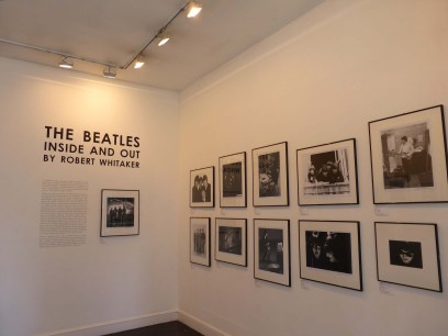 Installation shot of 'The Beatles: Inside and Out', showing the work of Robert Whitaker. Photo: Rosalind Ormiston