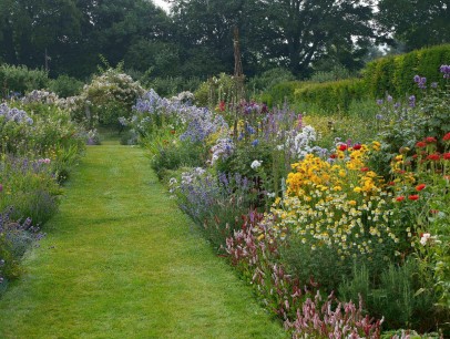 The herbaceous borders at The Manor House, Upton Grey designed by Gertrude Jekyll in 1908 © Country Life