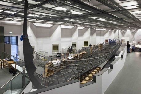 The installation of Roskilde 6 at the British Museum in the Sainsbury Exhibitions Gallery, January 2014 © Paul Raftery