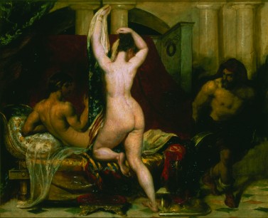 William Etty, Candaules King of Lydia, Shews His Wife by Stealth to Gyges, One of his Ministers as She Goes to Bed, Exh. R.A. 1830, Oil on Canvas