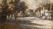 Thomas Gainsborough, Travellers Passing through a Village 219x308mm pencil black chalk watercolor white lead on buff paper (Dealer: Stephen Ongpin)