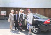 Lightbox volunteers about to depart for the Royal Garden Party