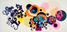 Beatriz Milhazes Noite de Verão (Summer night), 2006 Hiromi handmade Kozo triple thick 119.5 x 249cm (47 x 98in) © The artist and Stephen Friedman Gallery, London