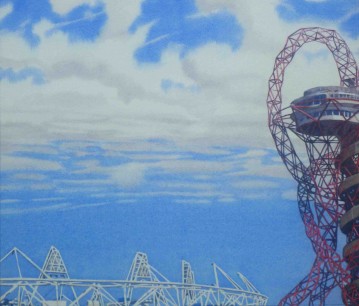Lilias August, Olympic Sky London 2012, watercolour © The artist
