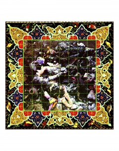 Laila Shawa, T series Inside Paradise (2011) Photography and mixed media on canvas, 120x120cm