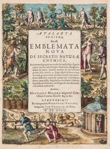 Frontispiece of Michael Maier's  Atalanta Fugiens, sold in London for £21,080